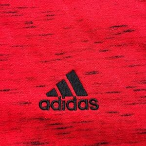 adidas Red and black Heather hoodie with Black Embroidered Logo mens small